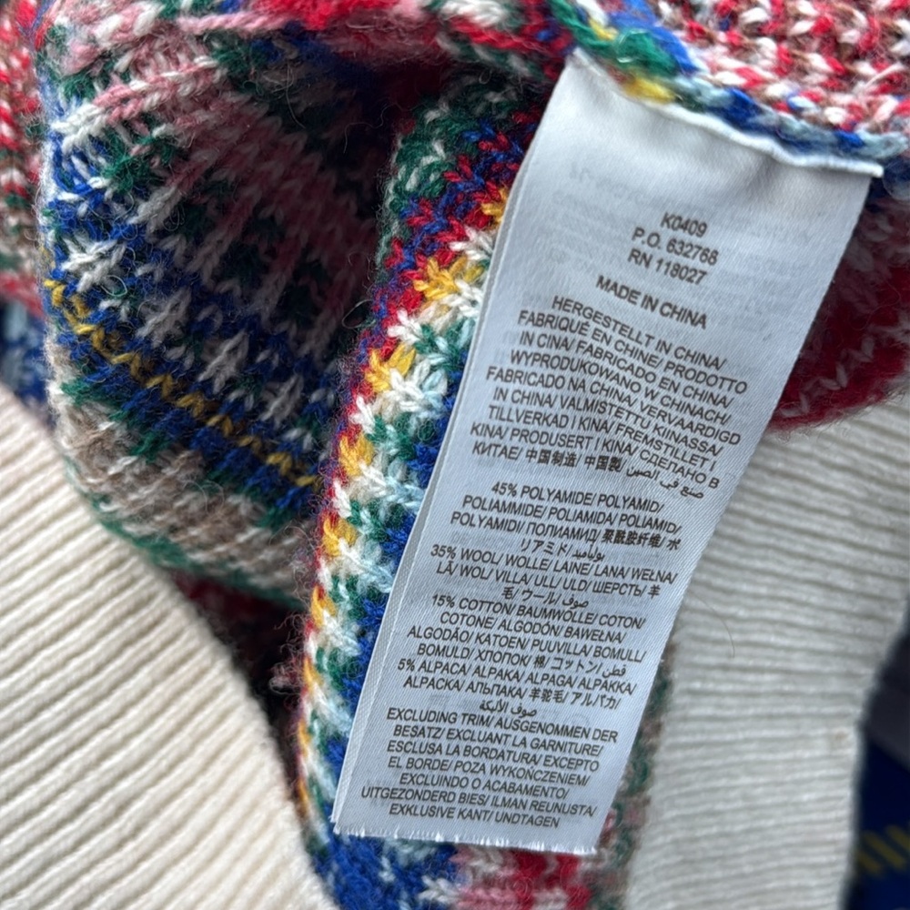Boden fair isle Robin holiday Christmas sweater wool blend women's XS - Picture 6 of 7